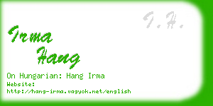 irma hang business card